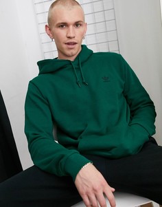 Худи темно-зеленого цвета adidas Originals essentials-Зеленый