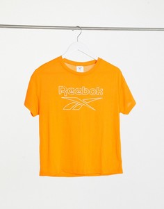 Оранжевая футболка с логотипом Reebok Training-Оранжевый