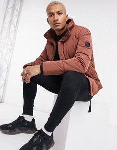 Коричневый oversized-пуховик Jack & Jones Premium-Светло-коричневый