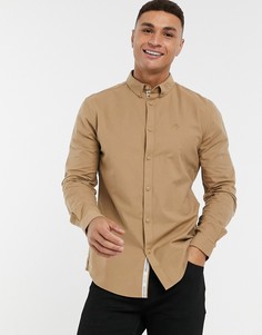 Светло-коричневая оксфордская рубашка с длинными рукавами River Island-Коричневый