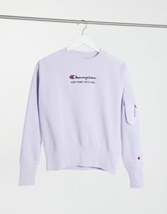 Лиловый свитшот из ткани рипстоп Champion-Фиолетовый