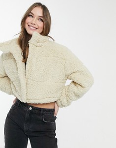 Кремовая куртка из искусственного меха Brave Soul-Кремовый