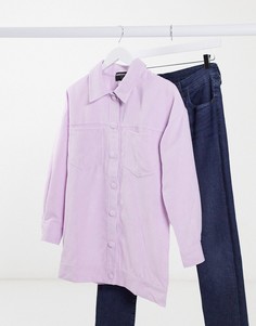 Вельветовая рубашка лавандового цвета Heartbreak-Фиолетовый