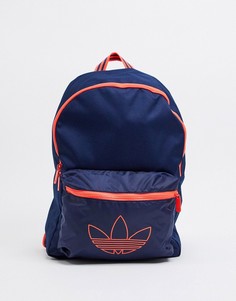 Темно-синий рюкзак с логотипом-трилистником adidas Originals-Черный