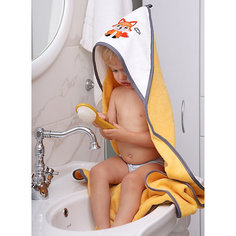 Полотенце для купания Uviton Little Fox 90х90 см, жёлтое
