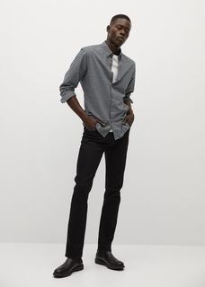 Рубашка slim fit в клетку виши - Vichy Mango