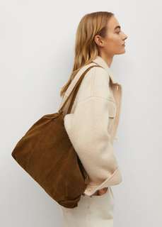 Кожаная сумка шоппер - Carla Mango