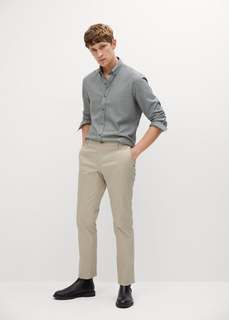 Рубашка slim fit из микровельвета в гусиную лапку - Adela Mango