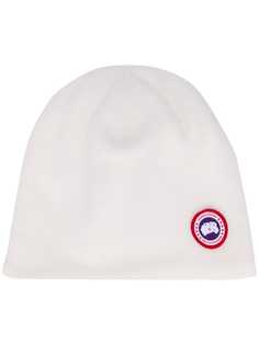 Canada Goose шапка бини с нашивкой-логотипом