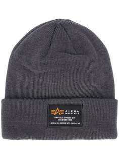 Alpha Industries шапка бини Crew с нашивкой-логотипом