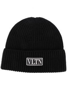 Valentino Garavani шапка бини с нашивкой-логотипом VLTN