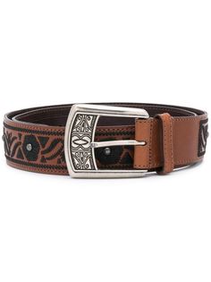 Etro ремень с цветочной вышивкой
