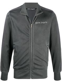 Palm Angels GARMENT DYED TRACK JACKET BLACK BLACK