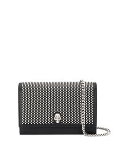 Alexander McQueen мини-сумка с заклепками и декором Skull