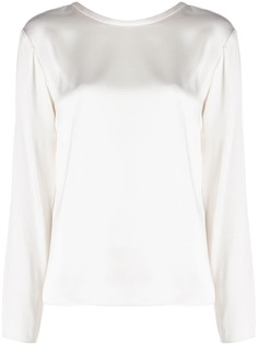Tom Ford атласная блузка с длинными рукавами