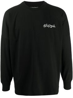 Palm Angels DESERT SKULL EMB TEE L/S BLACK MULTICOLO
