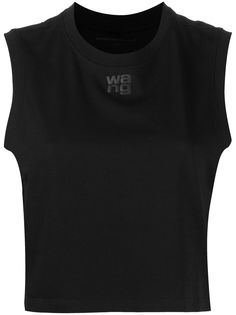 T By Alexander Wang укороченный топ с логотипом