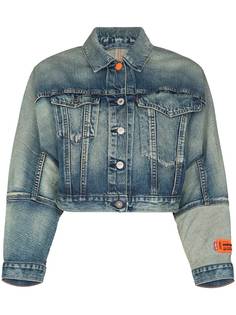 Heron Preston укороченная джинсовая куртка из коллаборации с Levis