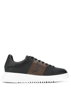Emporio Armani кроссовки на платформе с тисненым логотипом