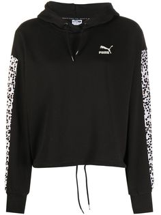 Puma толстовка с капюшоном и леопардовым принтом