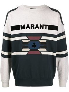 Isabel Marant толстовка с геометричным принтом и логотипом