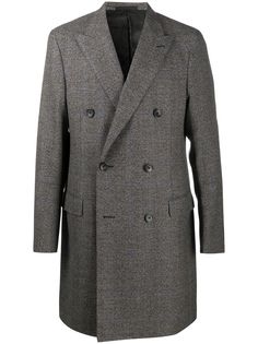 LANVIN двубортное пальто в клетку