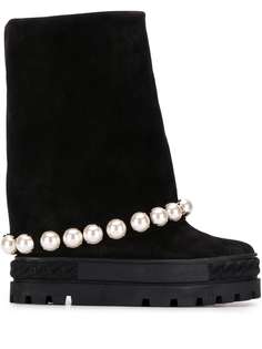 Casadei ботинки с искусственным жемчугом