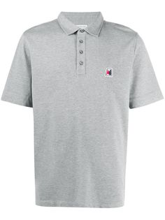 Moncler рубашка поло с нашивкой-логотипом