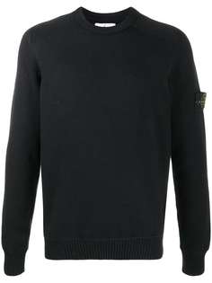 Stone Island джемпер с нашивкой-логотипом и круглым вырезом