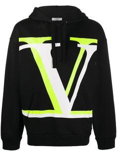 Valentino худи с принтом и логотипом VLogo