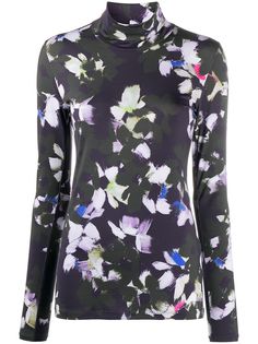 Dorothee Schumacher топ с высоким воротником и принтом Floral Movement