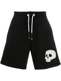 Palm Angels SKULL SHORTS BLACK WHITE