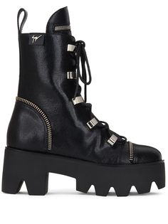 Giuseppe Zanotti ботинки в стиле милитари на массивной подошве