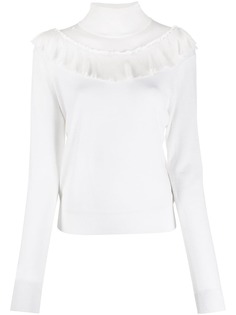 Chloé трикотажный топ с оборками