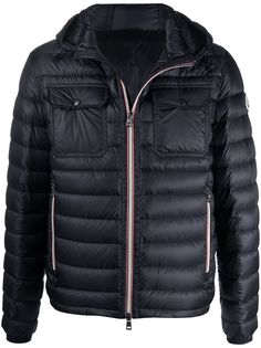 Moncler пуховик на молнии с капюшоном
