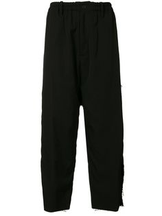 Yohji Yamamoto брюки с низким шаговым швом