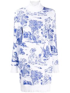 Moschino платье с узором Toile de Juoy