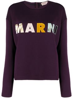 Marni толстовка с нашивкой-логотипом