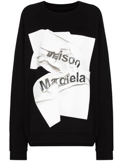 Maison Margiela толстовка с круглым вырезом и логотипом