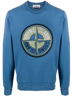 Stone Island толстовка с вышитым логотипом