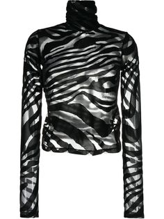 Just Cavalli полупрозрачный топ с эффектом металлик
