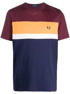 Fred Perry футболка в стиле колор-блок с вышитым логотипом