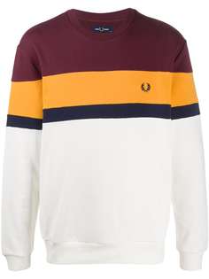 Fred Perry толстовка в стиле колор-блок с вышитым логотипом