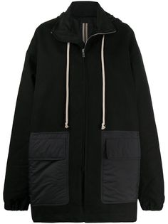 Rick Owens DRKSHDW пуховик оверсайз с кулиской