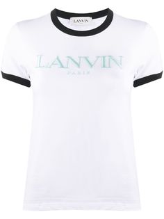 LANVIN футболка с короткими рукавами и вышитым логотипом