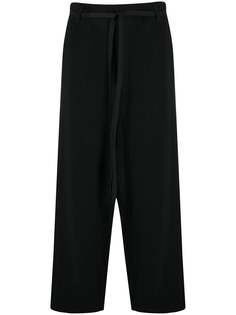 Yohji Yamamoto брюки свободного кроя с кулиской