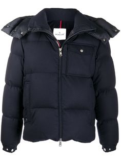 Moncler пуховик с нашивкой-логотипом