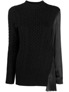 Sacai джемпер с плиссировкой