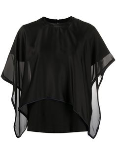 Sacai блузка с короткими рукавами