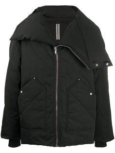 Rick Owens пуховик асимметричного кроя